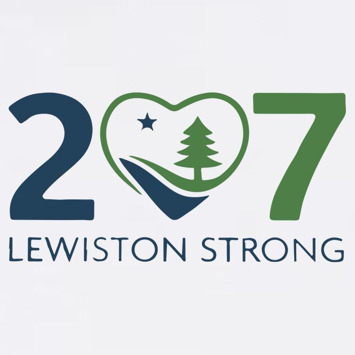 Lewiston Strong 207 Fundraiser Maine Flag In Heart Sustainable Bucket Hat