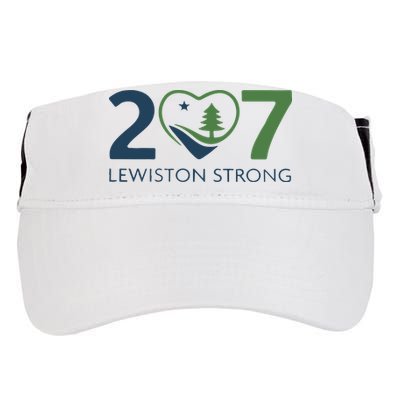 Lewiston Strong 207 Fundraiser Maine Flag In Heart Adult Drive Performance Visor