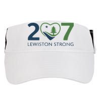 Lewiston Strong 207 Fundraiser Maine Flag In Heart Adult Drive Performance Visor