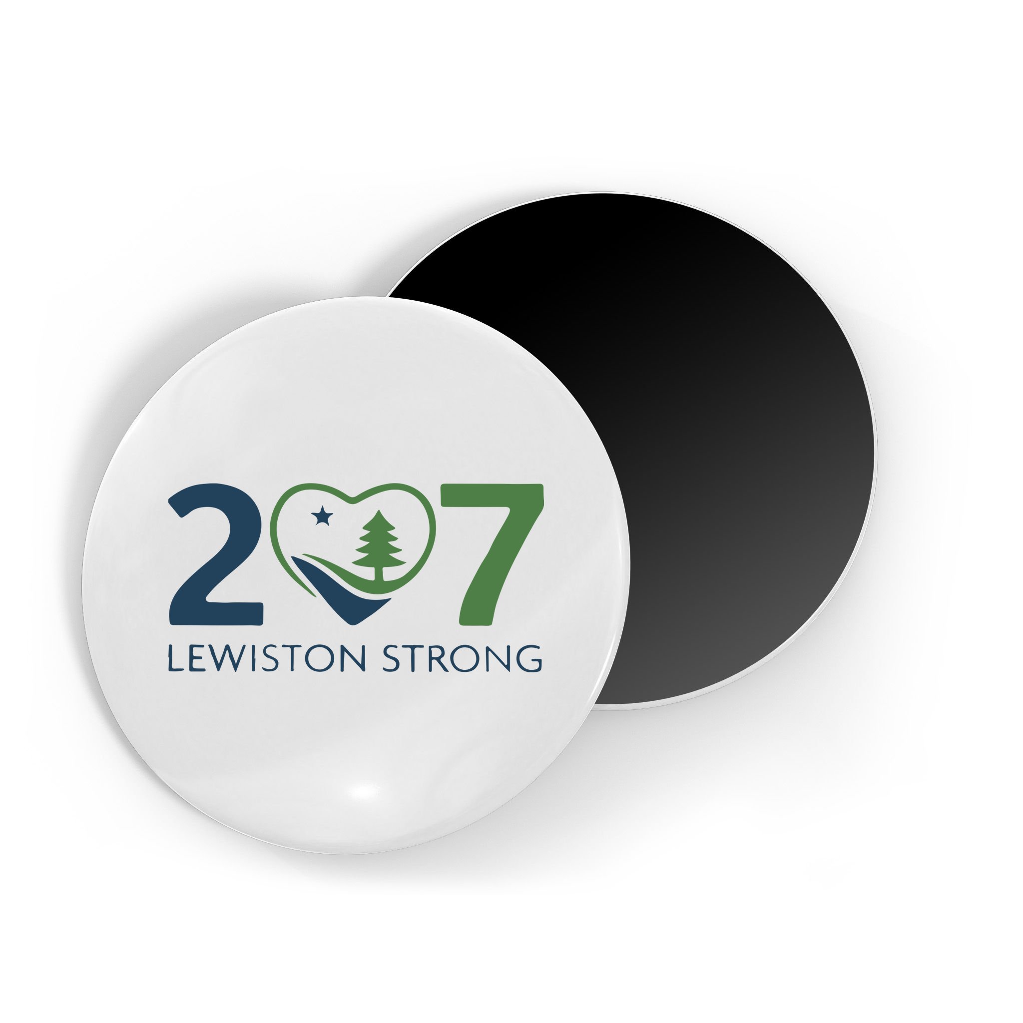 Lewiston Strong 207 Fundraiser Maine Flag In Heart Magnet