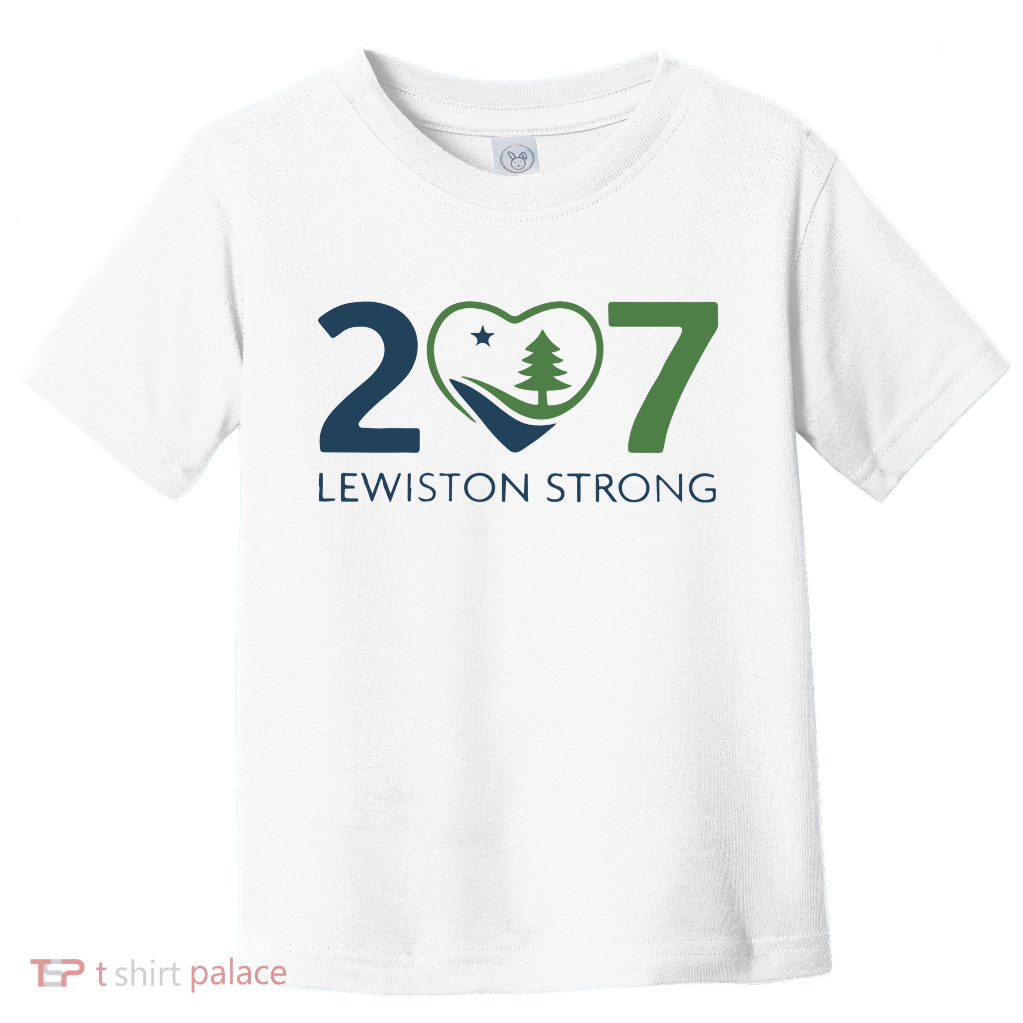 Lewiston Strong 207 Fundraiser Maine Flag In Heart Toddler T-Shirt