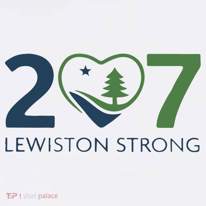Lewiston Strong 207 Fundraiser Maine Flag In Heart Toddler T-Shirt