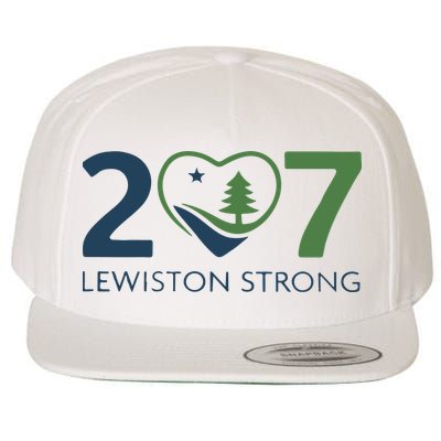 Lewiston Strong 207 Fundraiser Maine Flag In Heart Wool Snapback Cap