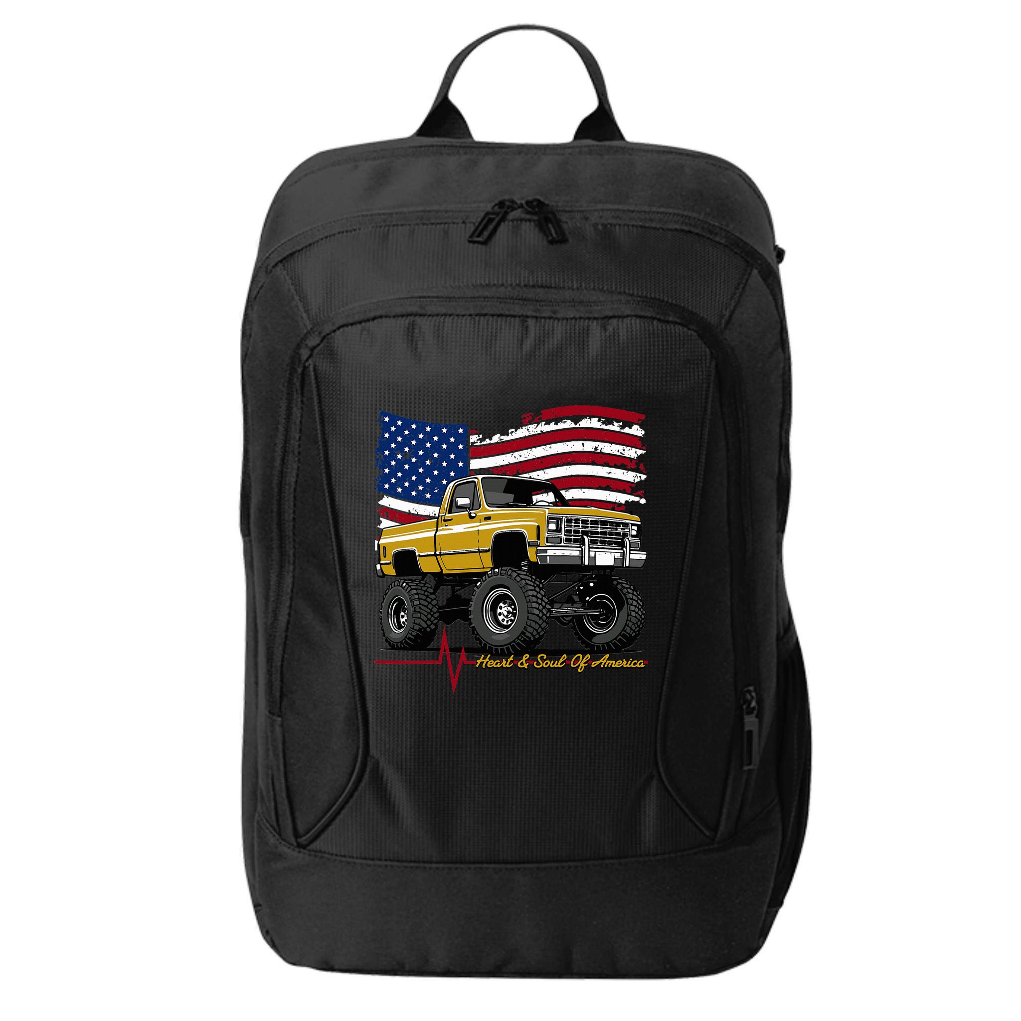 Lifted Squarebody 4wd Classic American Pickup Truck City Backpack