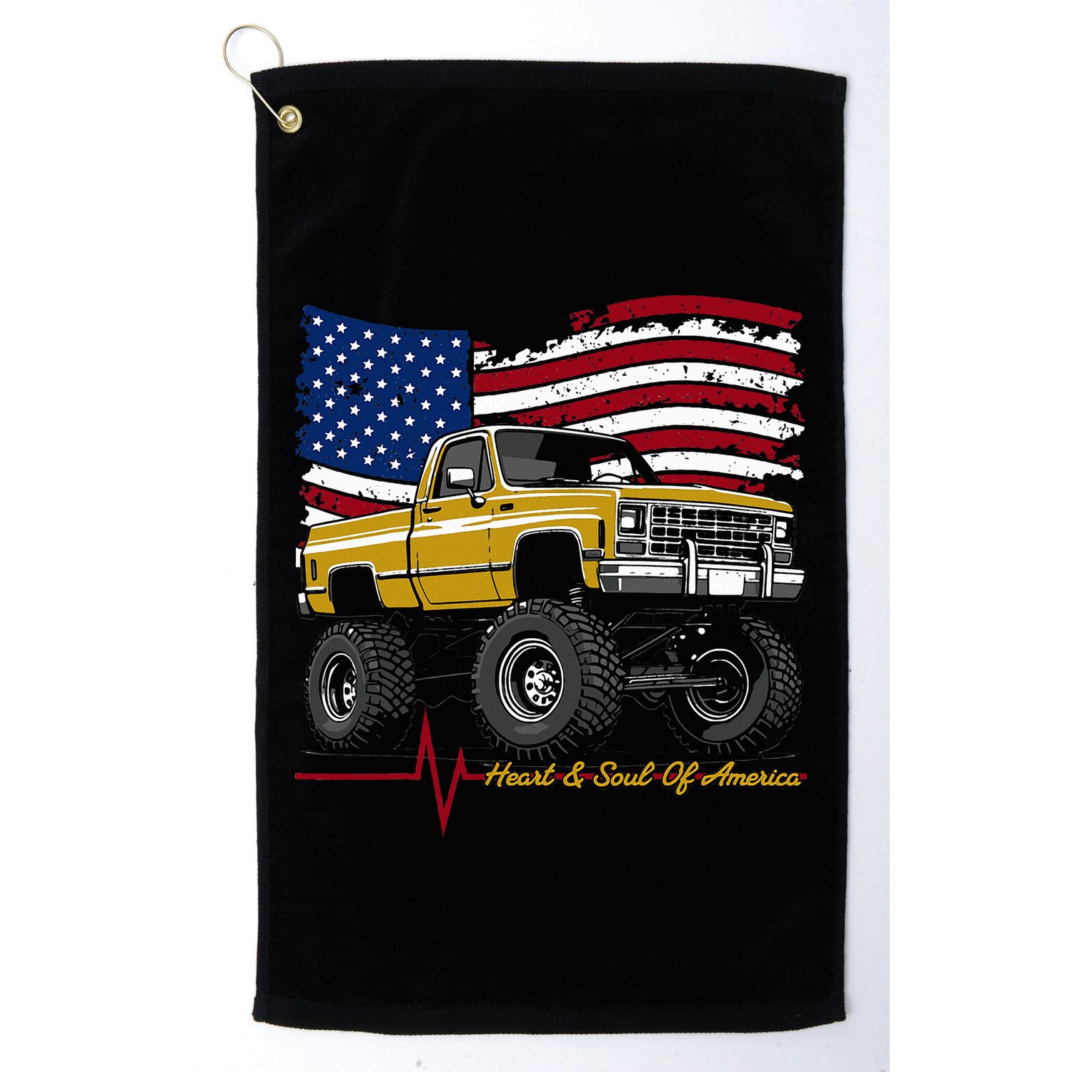 Lifted Squarebody 4wd Classic American Pickup Truck Golf Towel