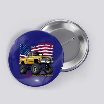 Lifted Squarebody 4wd Classic American Pickup Truck Button
