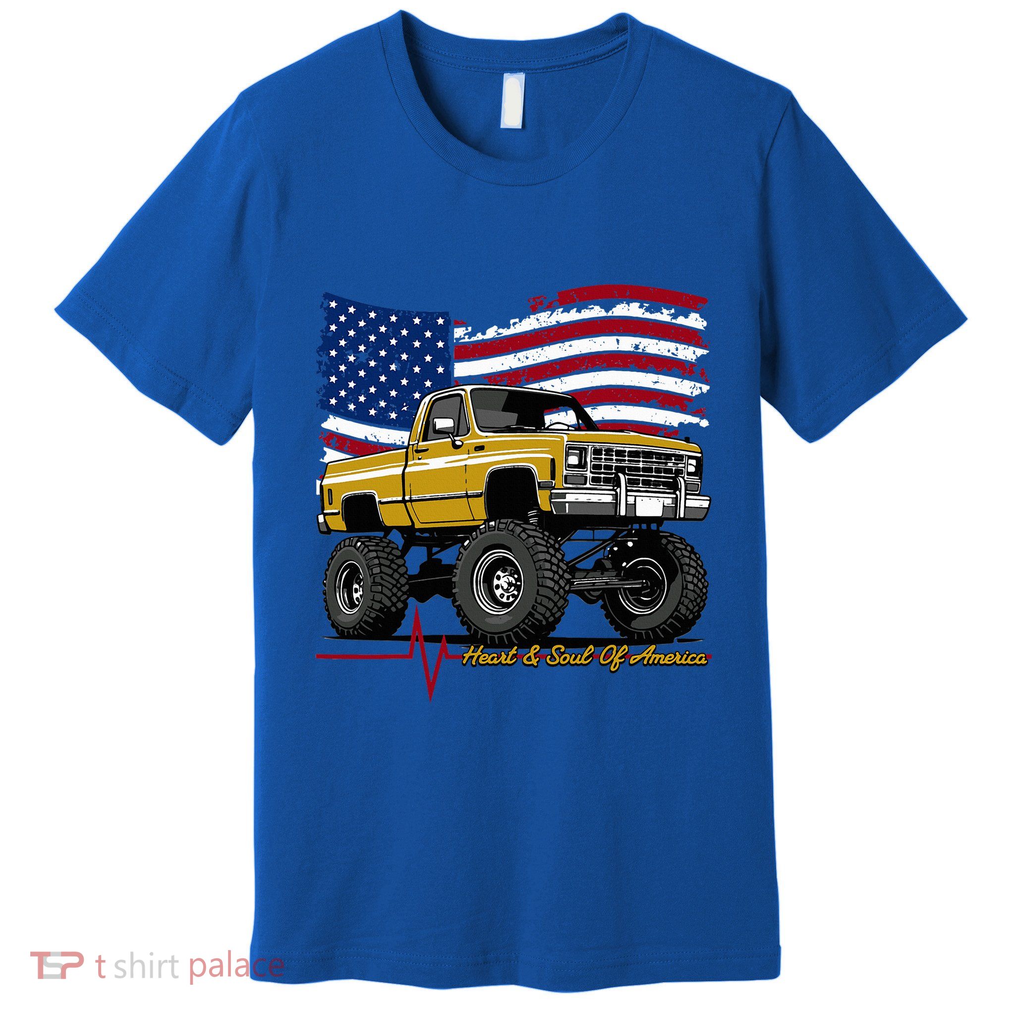 Lifted Squarebody 4wd Classic American Pickup Truck Premium T-Shirt
