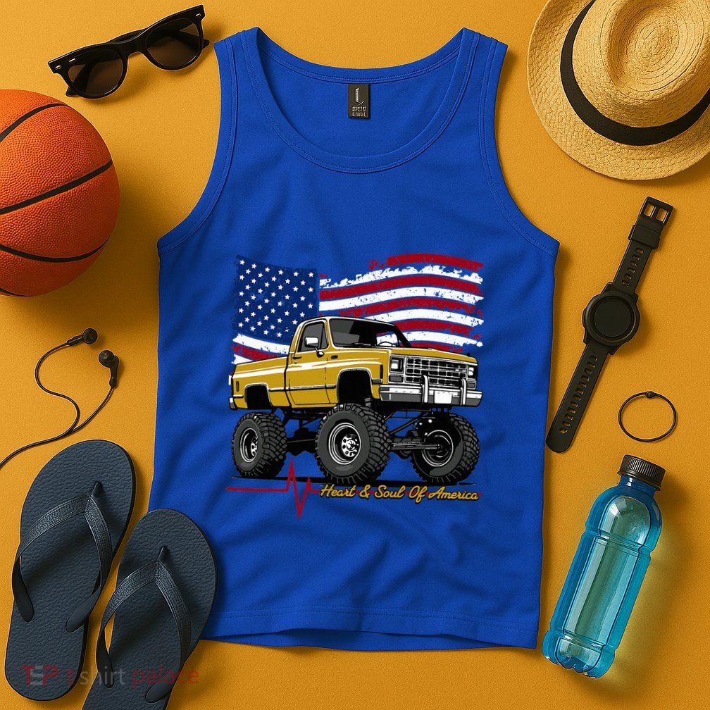 Lifted Squarebody 4wd Classic American Pickup Truck Tank Top
