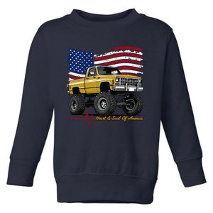 Lifted Squarebody 4wd Classic American Pickup Truck Toddler Sweatshirt