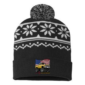 Lifted Squarebody 4wd Classic American Pickup Truck USA-Made Snowflake Beanie