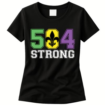 Louisiana Strong 504 Nola Strong Long Sleeve Womens T-Shirt
