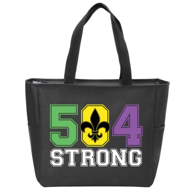 Louisiana Strong 504 Nola Strong Long Sleeve Zip Tote Bag