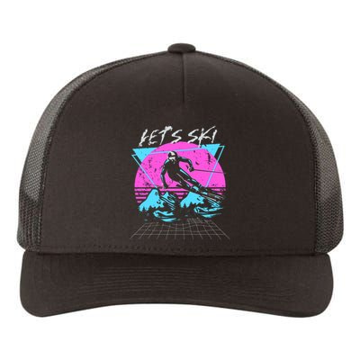 LetS Ski 70s 80s 90s Retro Vintage Style Skiing Yupoong Adult 5-Panel Trucker Hat