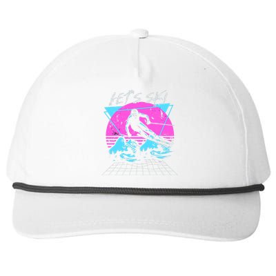 LetS Ski 70s 80s 90s Retro Vintage Style Skiing Snapback Five-Panel Rope Hat