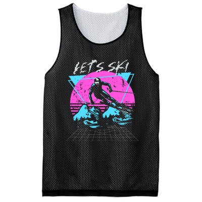 LetS Ski 70s 80s 90s Retro Vintage Style Skiing Mesh Reversible Basketball Jersey Tank