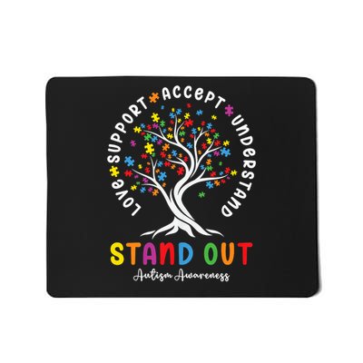 Love Support Accept Understand Autism Awareness Autistic Mousepad
