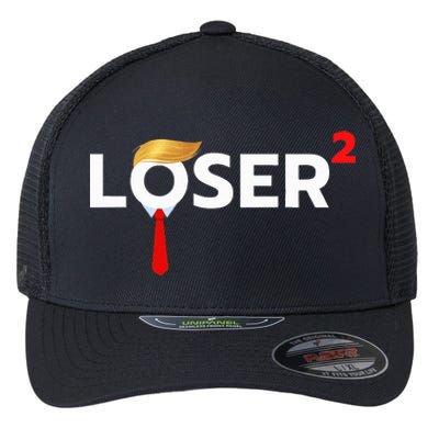 Loser Squared Anti Trump 2024 Nope Not Again Flexfit Unipanel Trucker Cap