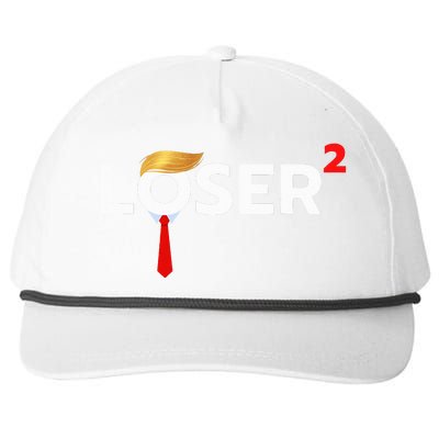 Loser Squared Anti Trump 2024 Nope Not Again Snapback Five-Panel Rope Hat