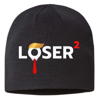 Loser Squared Anti Trump 2024 Nope Not Again Sustainable Beanie