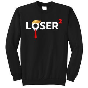 Loser Squared Anti Trump 2024 Nope Not Again Tall Sweatshirt