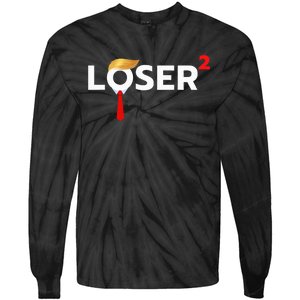 Loser Squared Anti Trump 2024 Nope Not Again Tie-Dye Long Sleeve Shirt