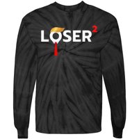 Loser Squared Anti Trump 2024 Nope Not Again Tie-Dye Long Sleeve Shirt