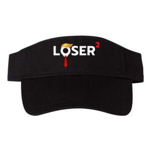 Loser Squared Anti Trump 2024 Nope Not Again Valucap Bio-Washed Visor