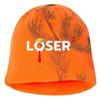 Loser Squared Anti Trump 2024 Nope Not Again Kati - Camo Knit Beanie