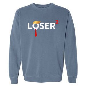 Loser Squared Anti Trump 2024 Nope Not Again Garment-Dyed Sweatshirt