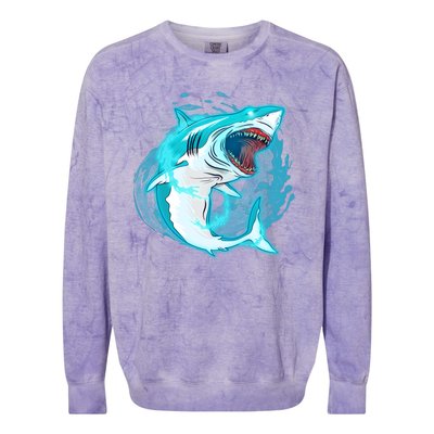 Leaping Shark Attack Colorblast Crewneck Sweatshirt