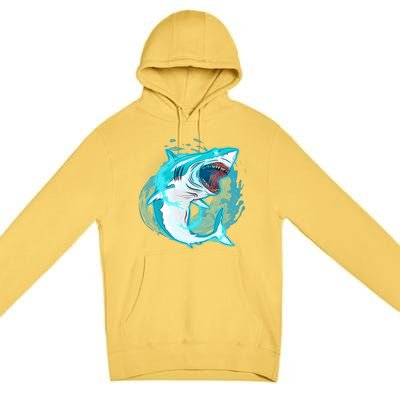 Leaping Shark Attack Premium Pullover Hoodie