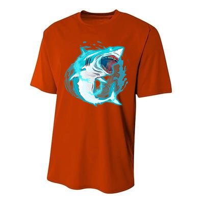 Leaping Shark Attack Performance Sprint T-Shirt