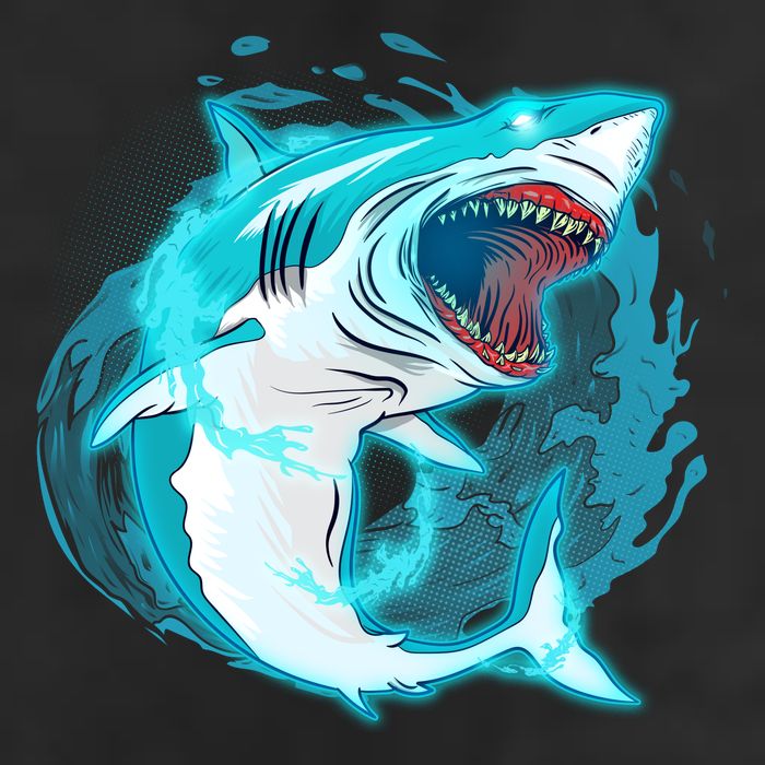 Leaping Shark Attack Cool Comfort Performance Bucket Hat