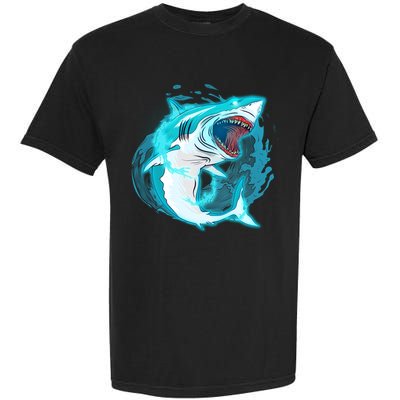 Leaping Shark Attack Garment-Dyed Heavyweight T-Shirt