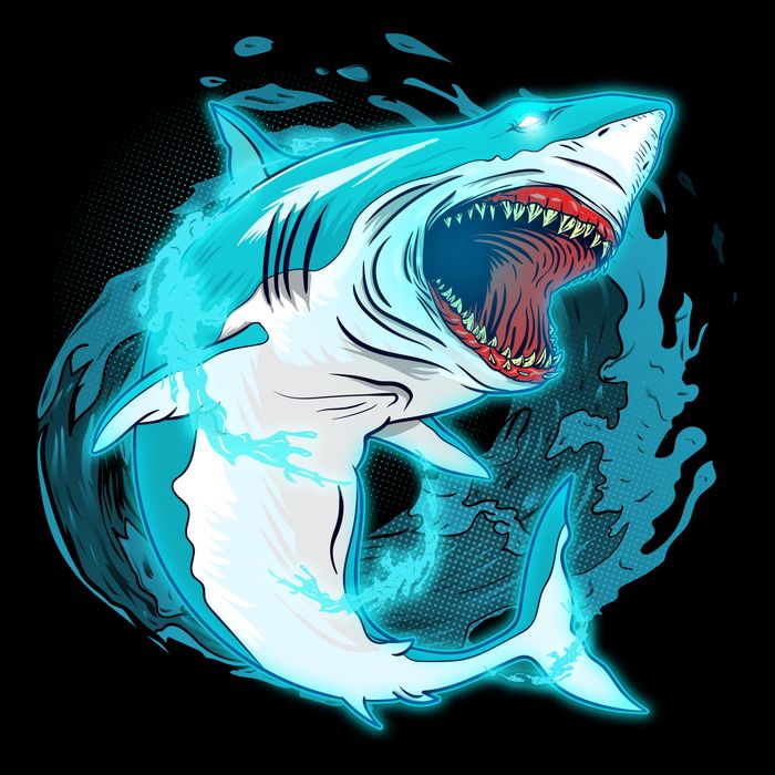 Leaping Shark Attack Apron