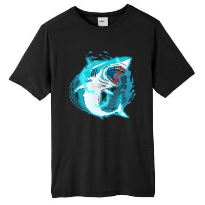 Leaping Shark Attack Tall Fusion ChromaSoft Performance T-Shirt