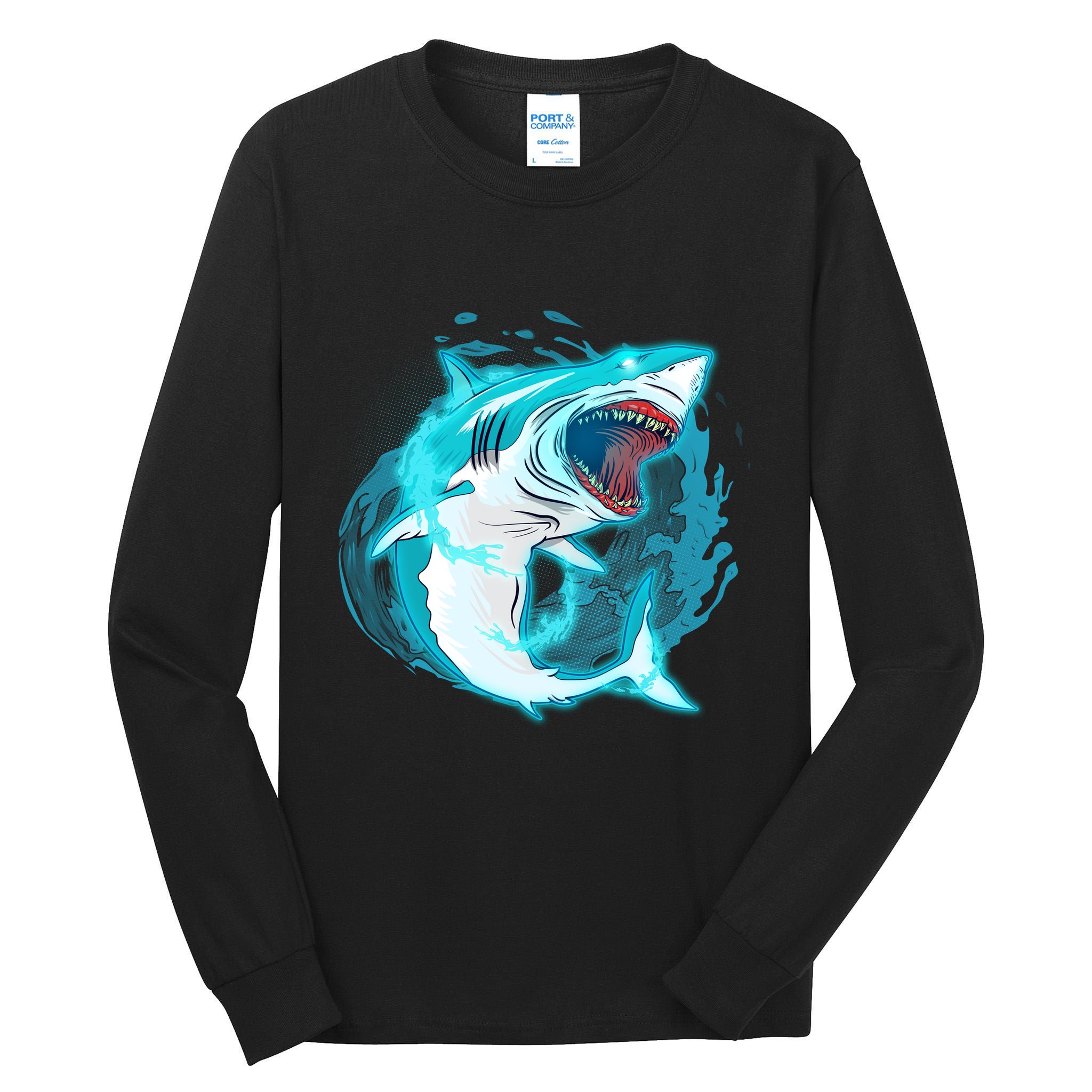 Leaping Shark Attack Tall Long Sleeve T-Shirt