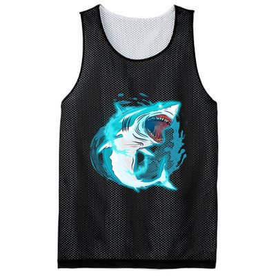 Leaping Shark Attack Mesh Reversible Basketball Jersey Tank