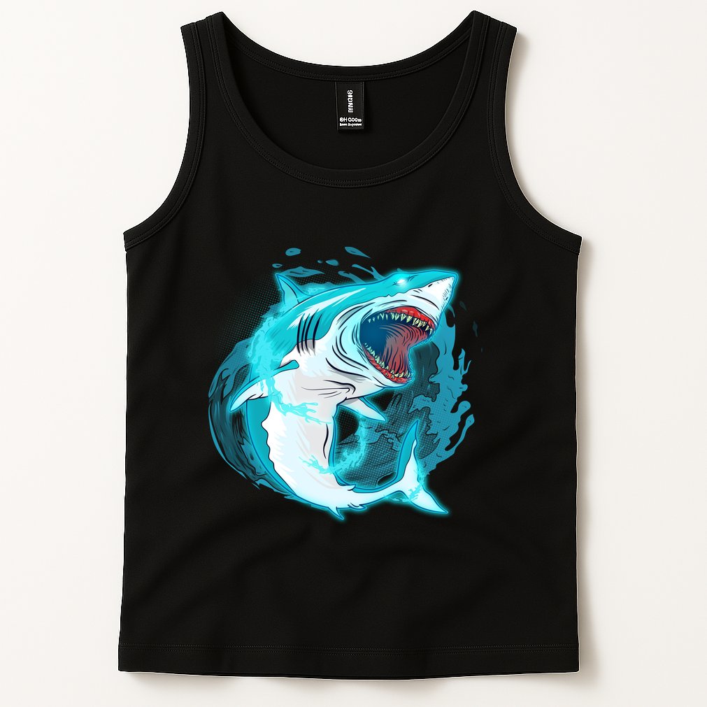 Leaping Shark Attack Tank Top