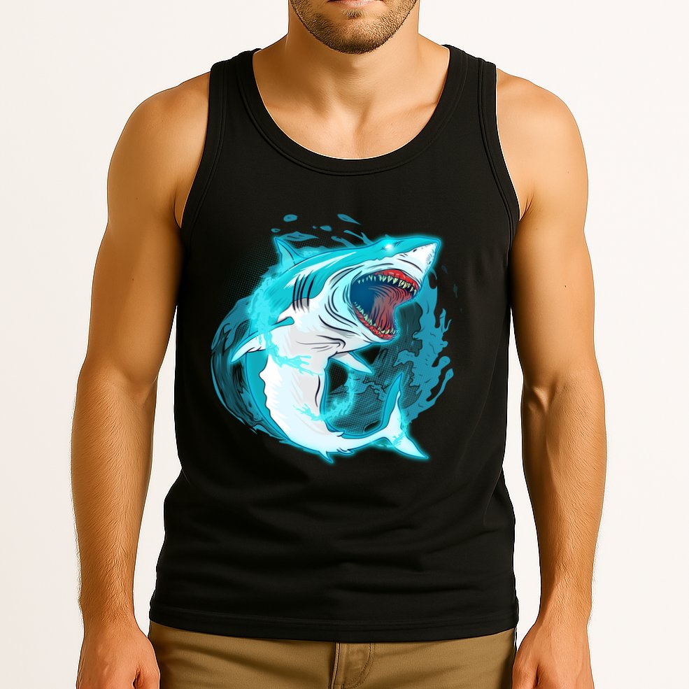 Leaping Shark Attack Tank Top