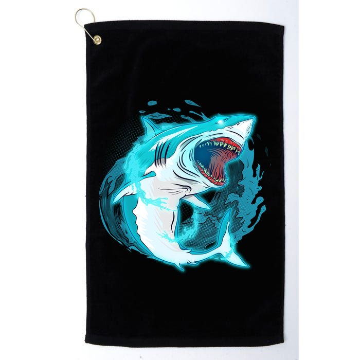 Leaping Shark Attack Golf Towel