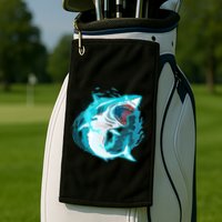 Leaping Shark Attack Golf Towel
