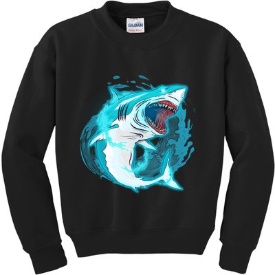 Leaping Shark Attack Kids Sweatshirt