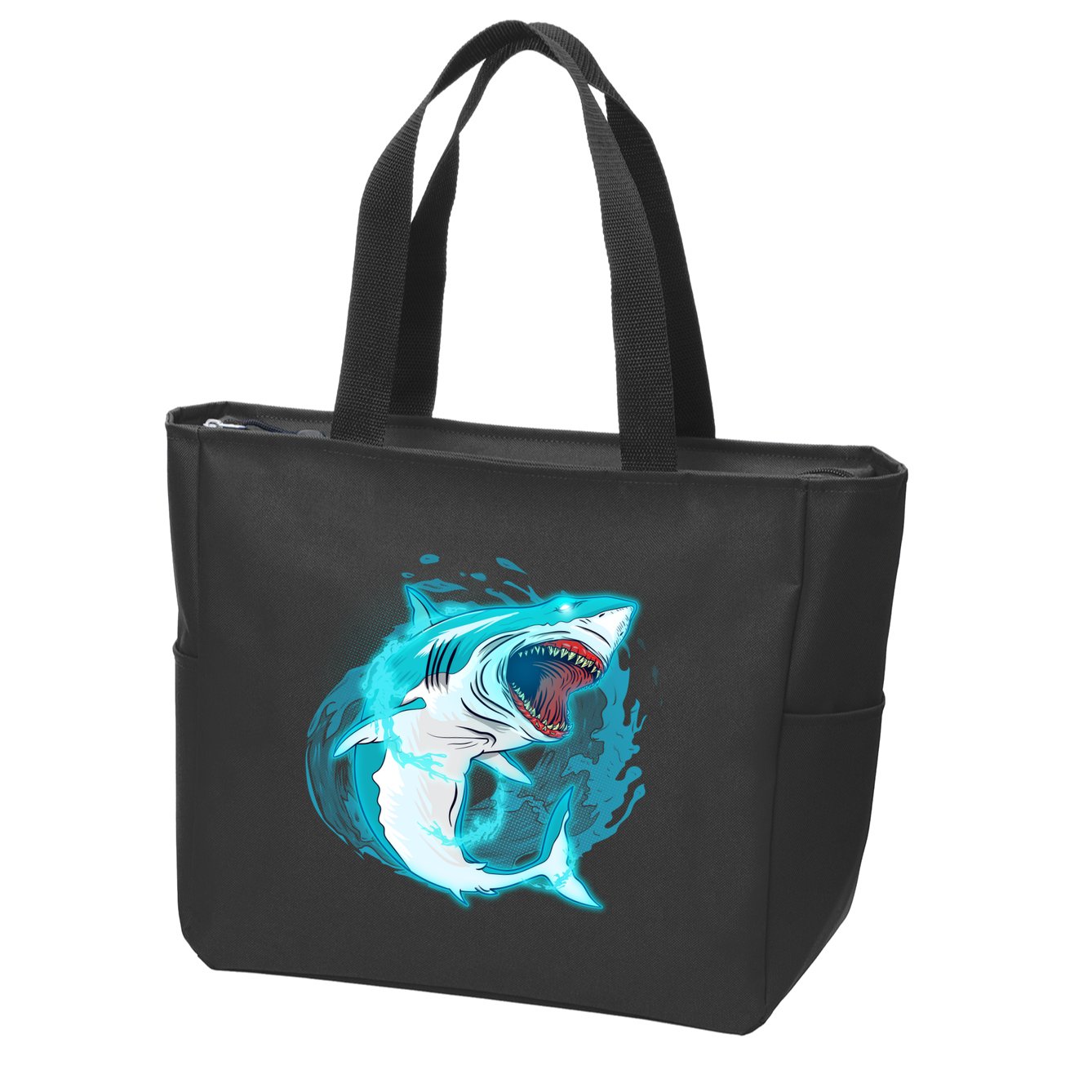 Leaping Shark Attack Zip Tote Bag