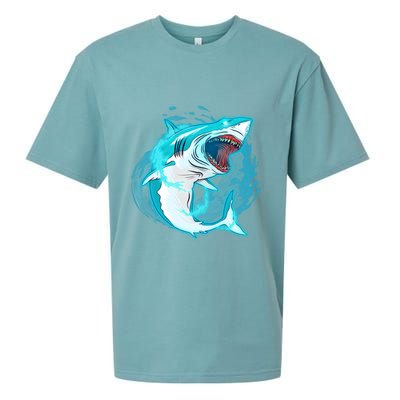 Leaping Shark Attack Sueded Cloud Jersey T-Shirt
