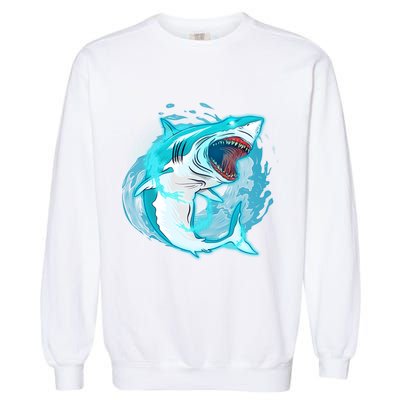 Leaping Shark Attack Garment-Dyed Sweatshirt
