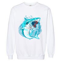 Leaping Shark Attack Garment-Dyed Sweatshirt