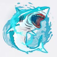 Leaping Shark Attack Garment-Dyed Sweatshirt
