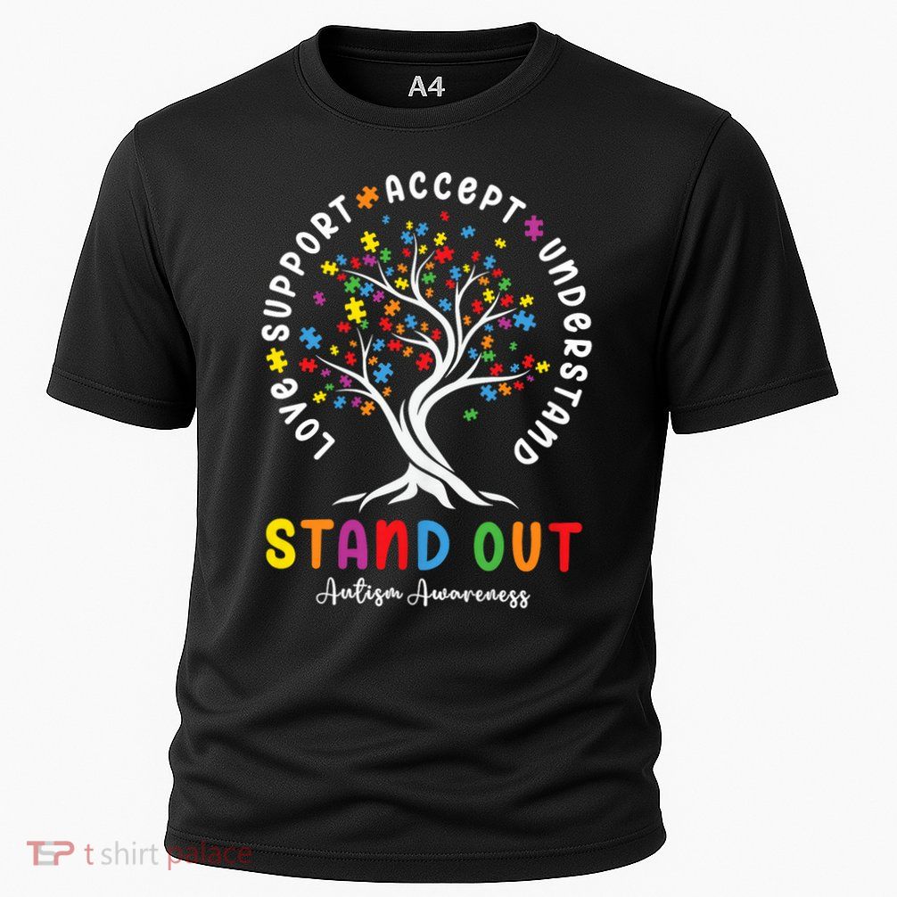 Love Support Accept Understand Autism Awareness Autistic Cooling Performance Crew T-Shirt