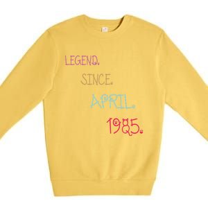 Legend Since April 1985 Birthday Gamers Gift Premium Crewneck Sweatshirt